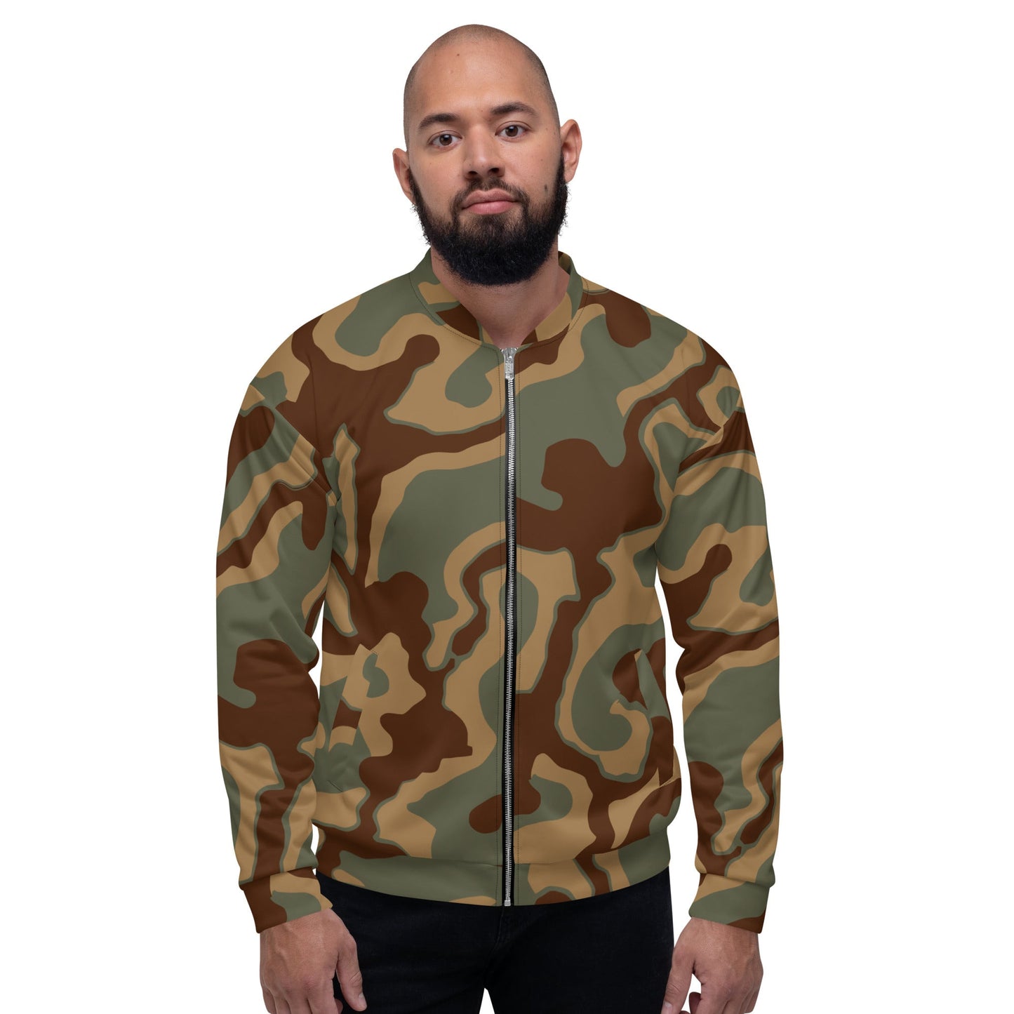 German Ambush Normandy Tank CAMO Unisex Bomber Jacket - Jackets