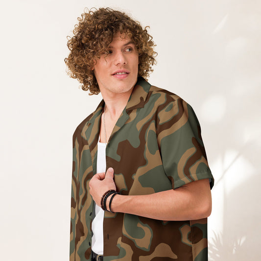 German Ambush Normandy Tank CAMO Unisex button shirt - Button Shirts