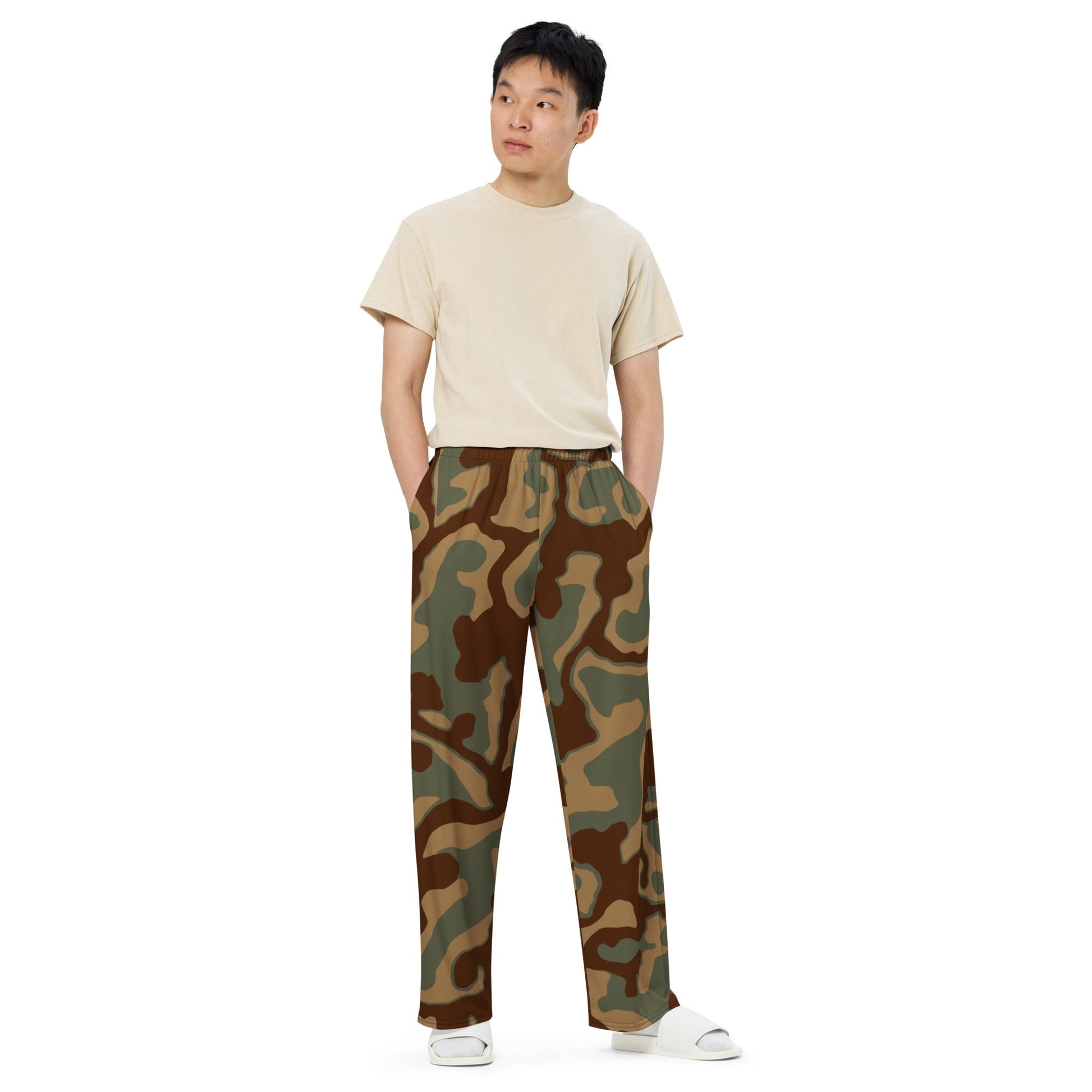 German Ambush Normandy Tank CAMO unisex wide-leg pants - Wide-leg Pants