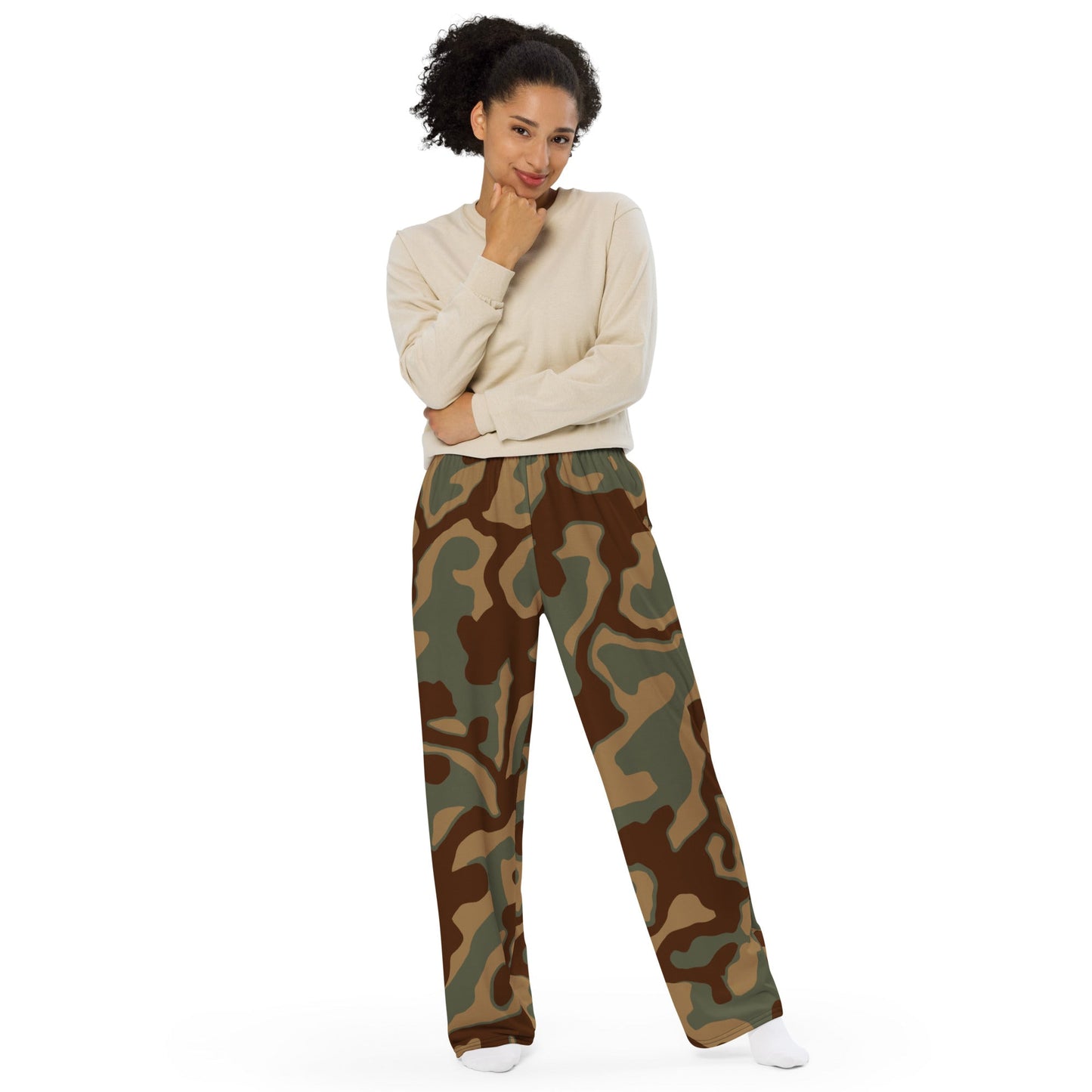 German Ambush Normandy Tank CAMO unisex wide-leg pants - Wide-leg Pants