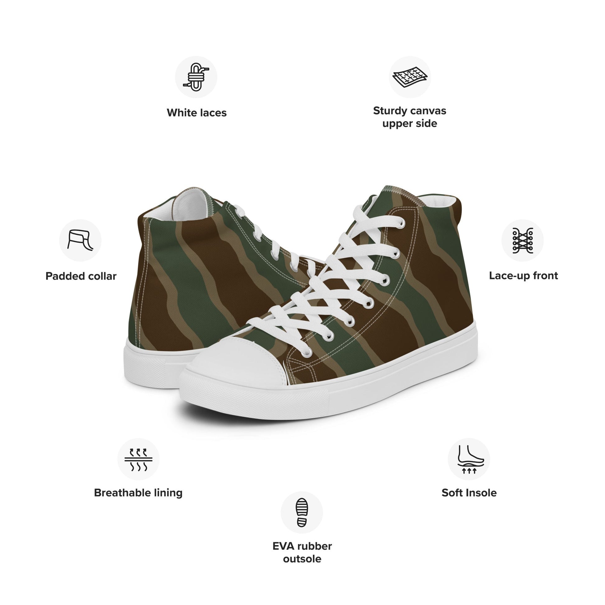 German Ambush Three Stripe Tank CAMO Mens high top canvas shoes - High Top Canvas Shoes