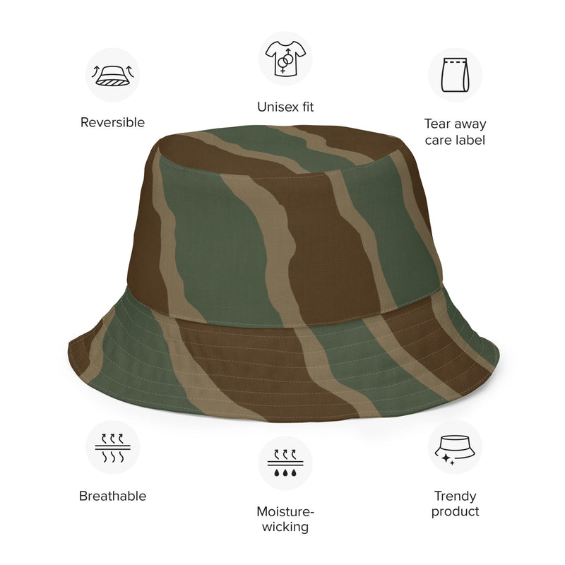 Ambush Tank Three-Stripe CAMO Reversible Bucket Hat - Head