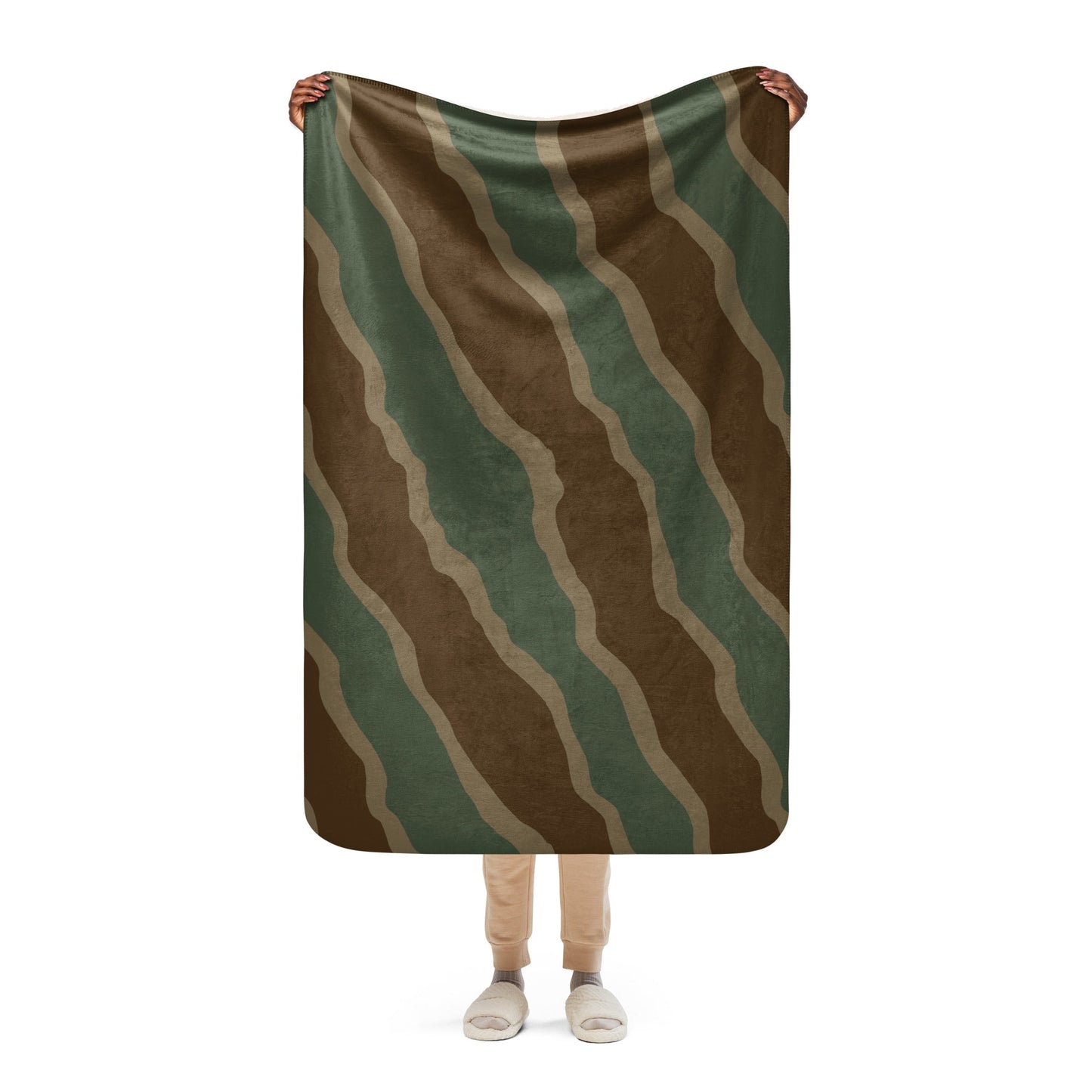 German Ambush Three Stripe Tank CAMO Sherpa blanket - 37″×57″ - Blankets