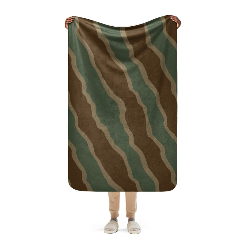 Ambush Tank Three-Stripe CAMO Sherpa Blanket - 37″×57″