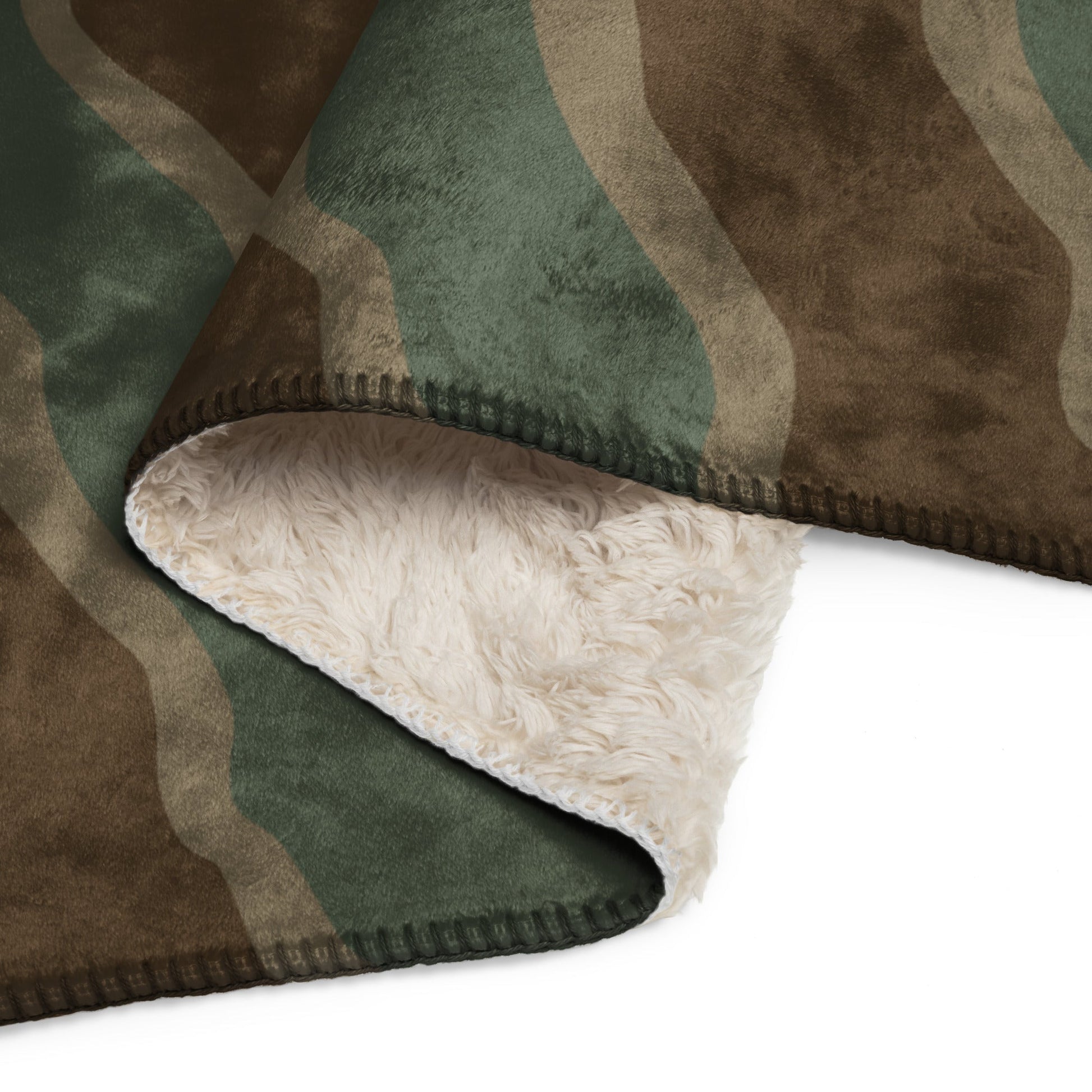 German Ambush Three Stripe Tank CAMO Sherpa blanket - Blankets