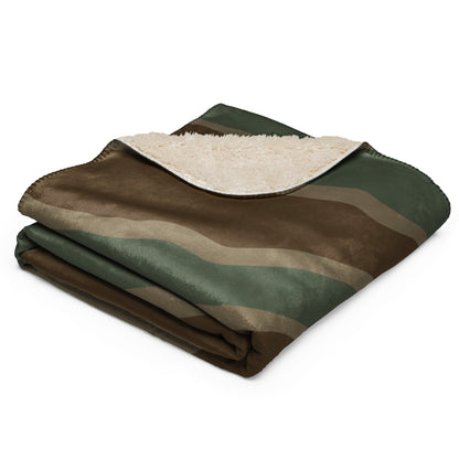 German Ambush Three Stripe Tank CAMO Sherpa blanket - Blankets