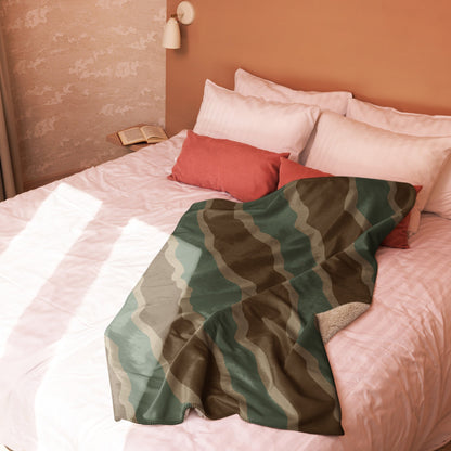 German Ambush Three Stripe Tank CAMO Sherpa blanket - Blankets