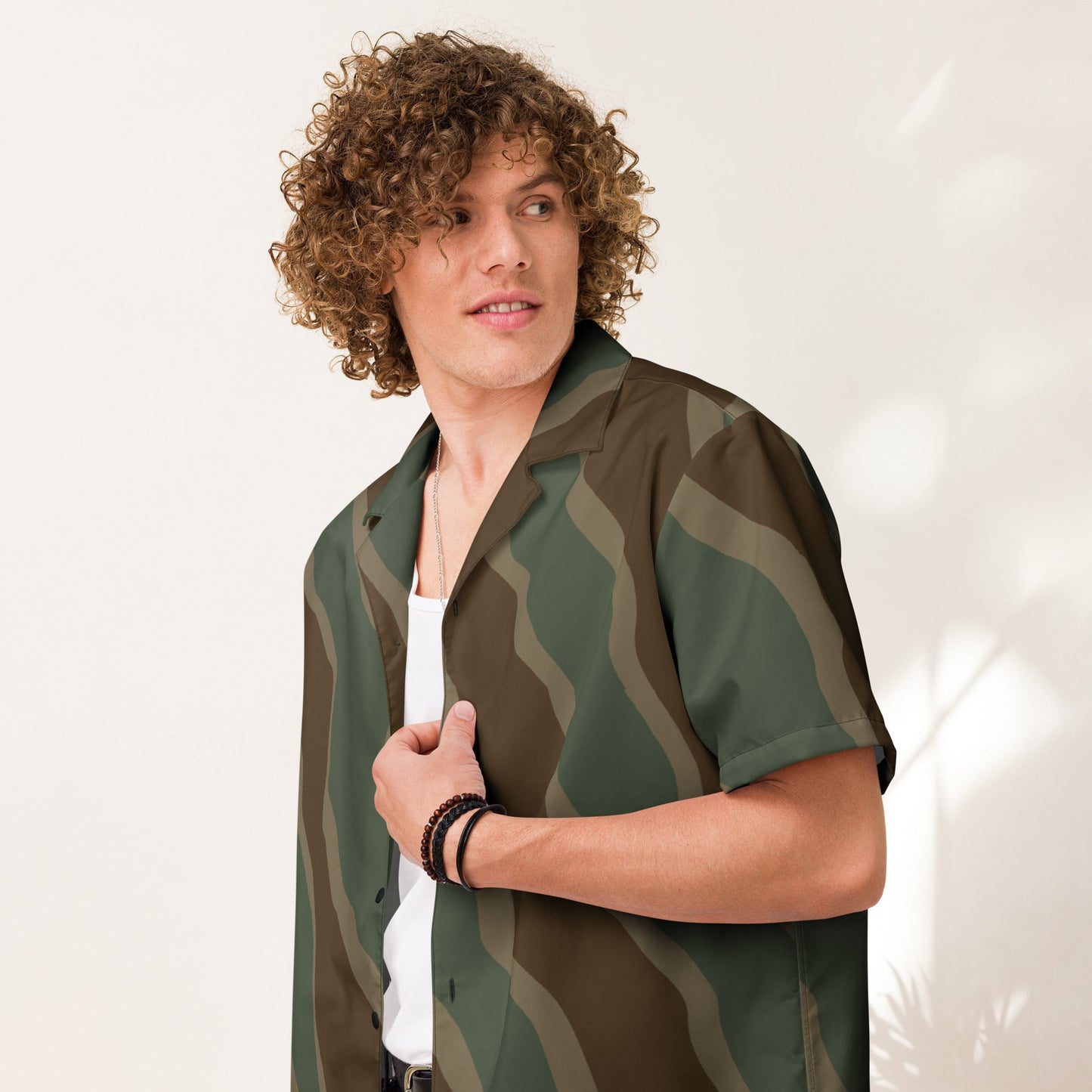 German Ambush Three Stripe Tank CAMO Unisex button shirt - Button Shirts