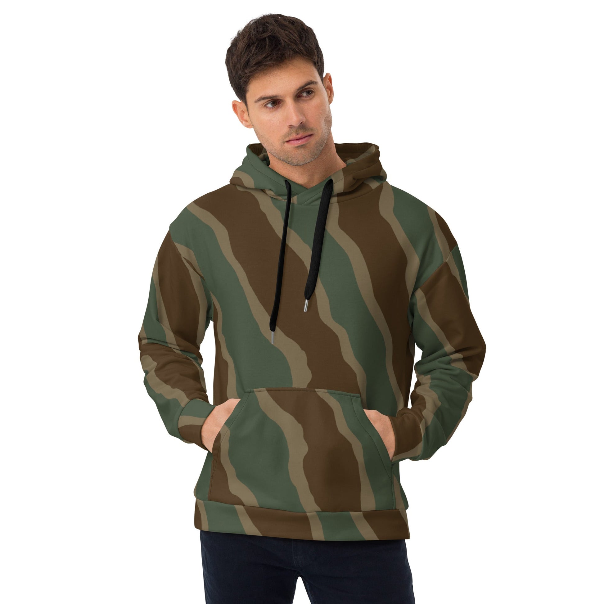 German Ambush Three Stripe Tank CAMO Unisex Hoodie - 2XS - Hoodies
