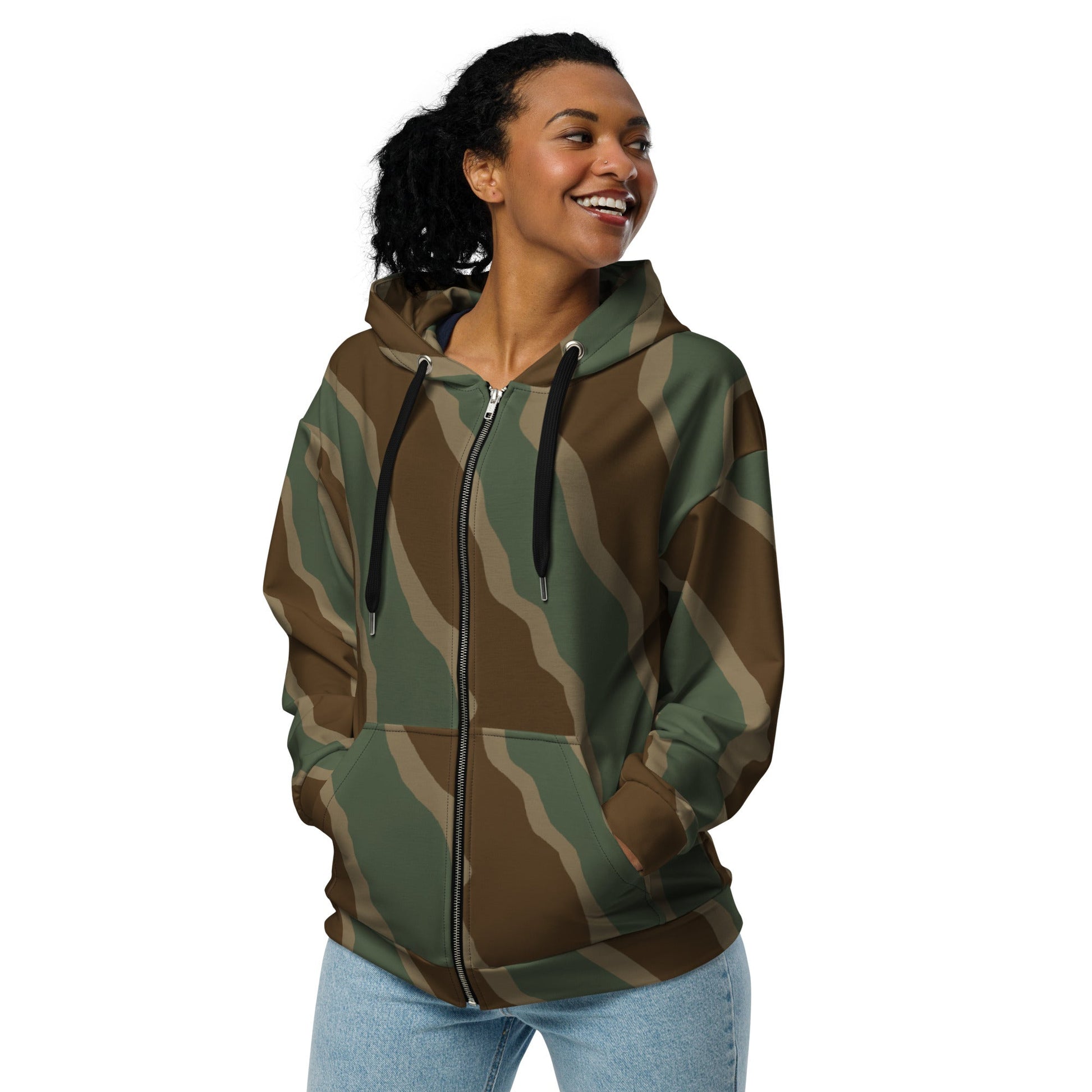 German Ambush Three Stripe Tank CAMO Unisex zip hoodie - Zip Hoodies