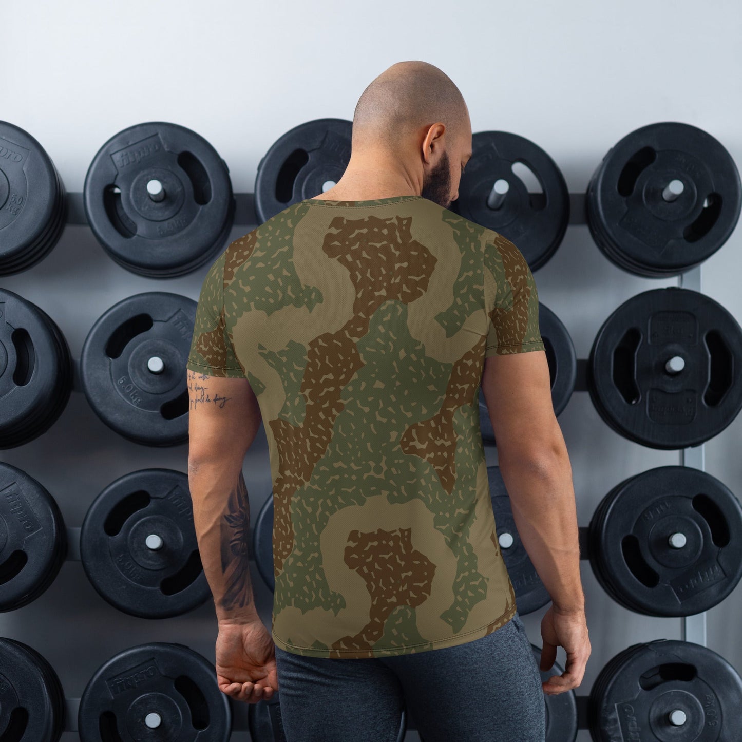 German Ambush Zimmerit Tank CAMO Mens Athletic T-shirt - T-Shirts