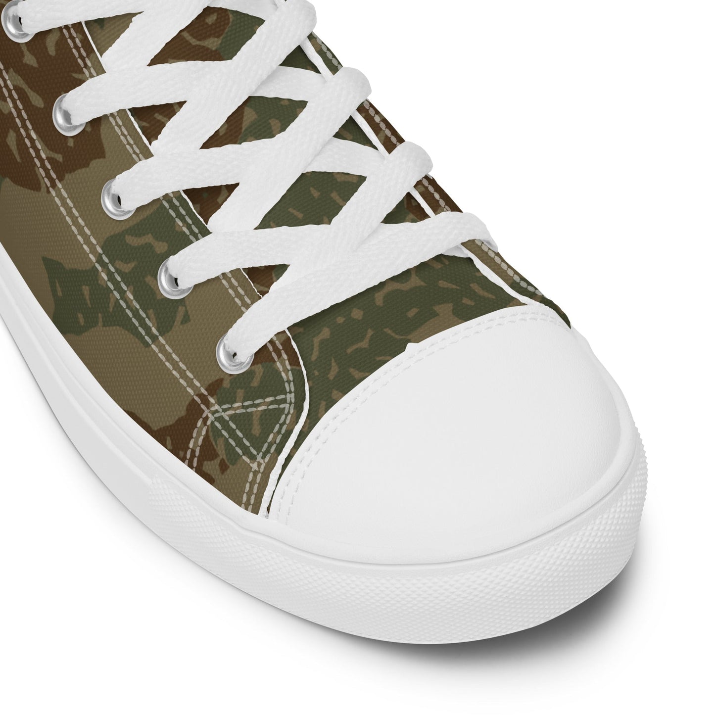 German Ambush Zimmerit Tank CAMO Mens high top canvas shoes - High Top Canvas Shoes