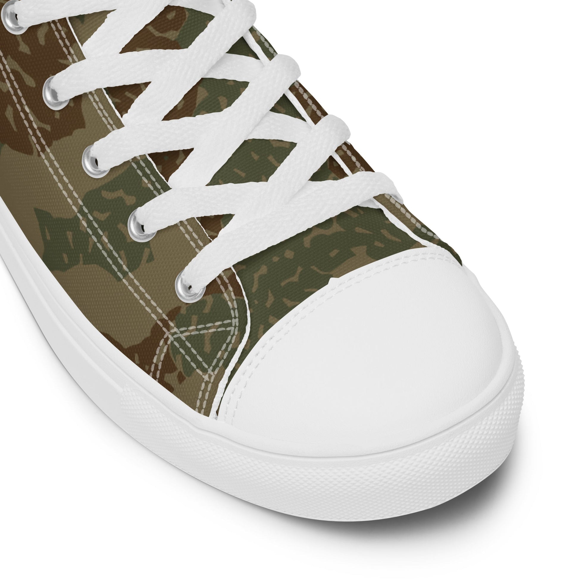 German Ambush Zimmerit Tank CAMO Mens high top canvas shoes - High Top Canvas Shoes