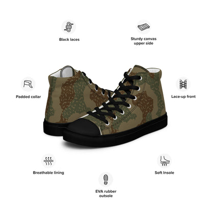 German Ambush Zimmerit Tank CAMO Mens high top canvas shoes - High Top Canvas Shoes