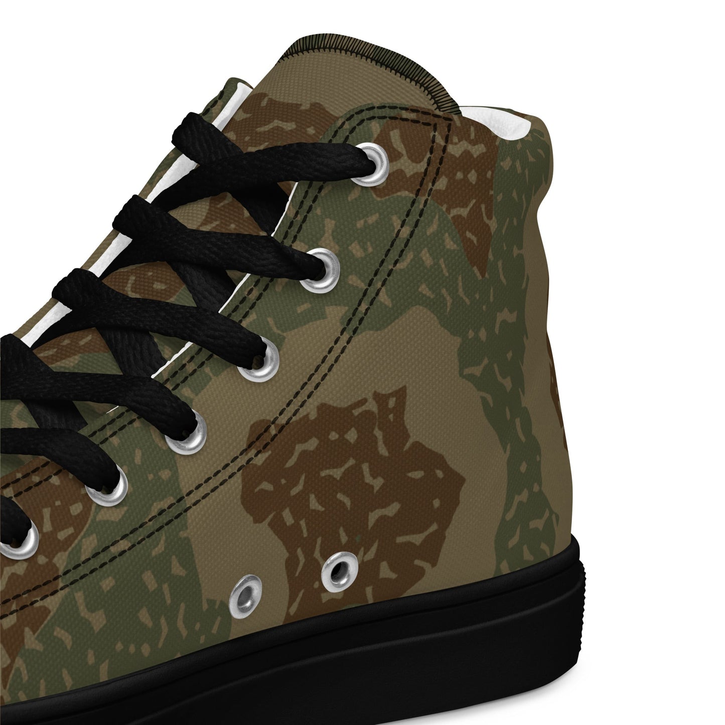 German Ambush Zimmerit Tank CAMO Mens high top canvas shoes - High Top Canvas Shoes