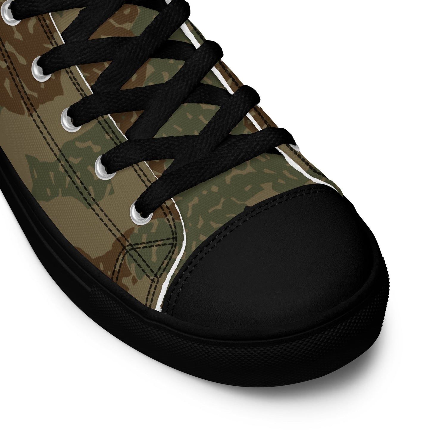German Ambush Zimmerit Tank CAMO Mens high top canvas shoes - High Top Canvas Shoes