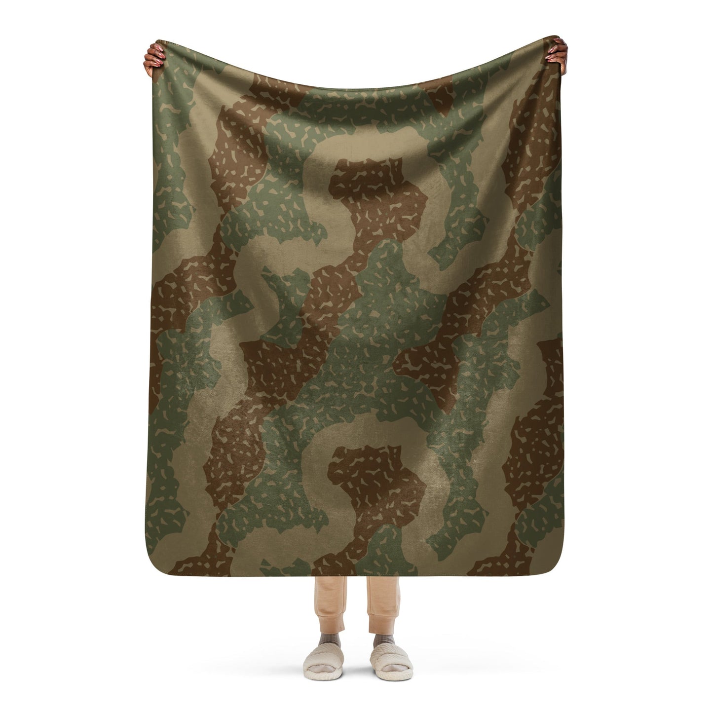 German Ambush Zimmerit Tank CAMO Sherpa blanket 50″×60″ Blankets