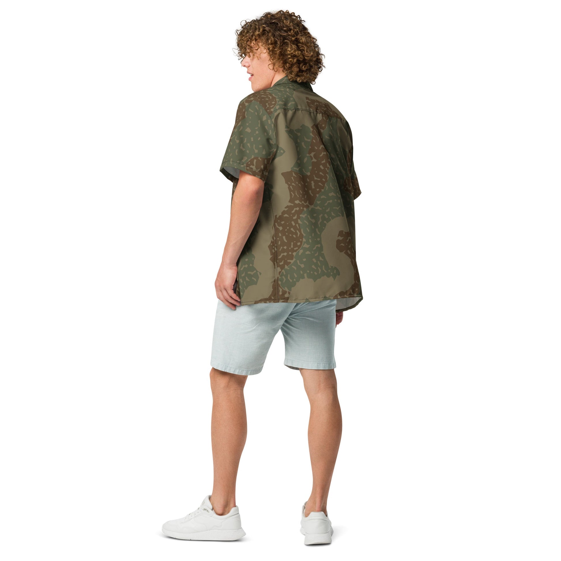 German Ambush Zimmerit Tank CAMO Unisex button shirt - Button Shirts