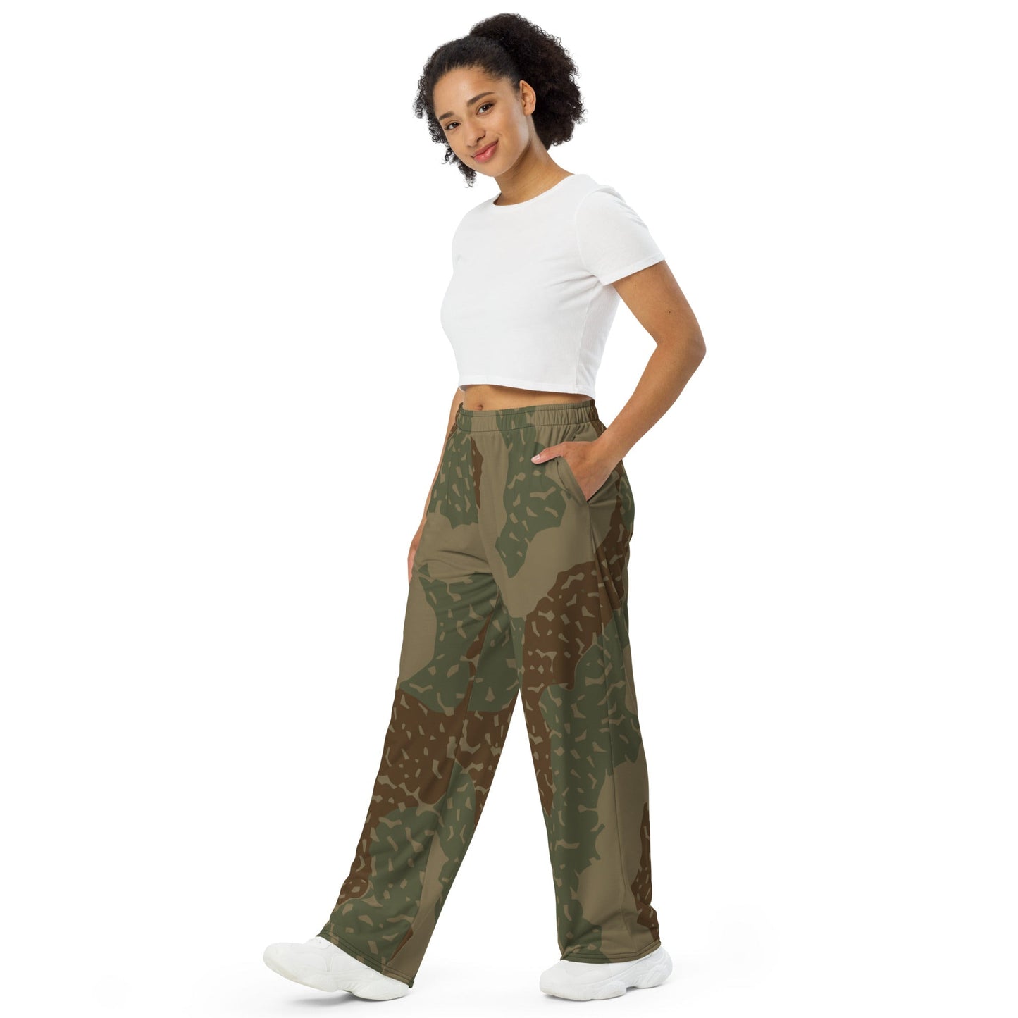 German Ambush Zimmerit Tank CAMO unisex wide-leg pants - Wide-leg Pants
