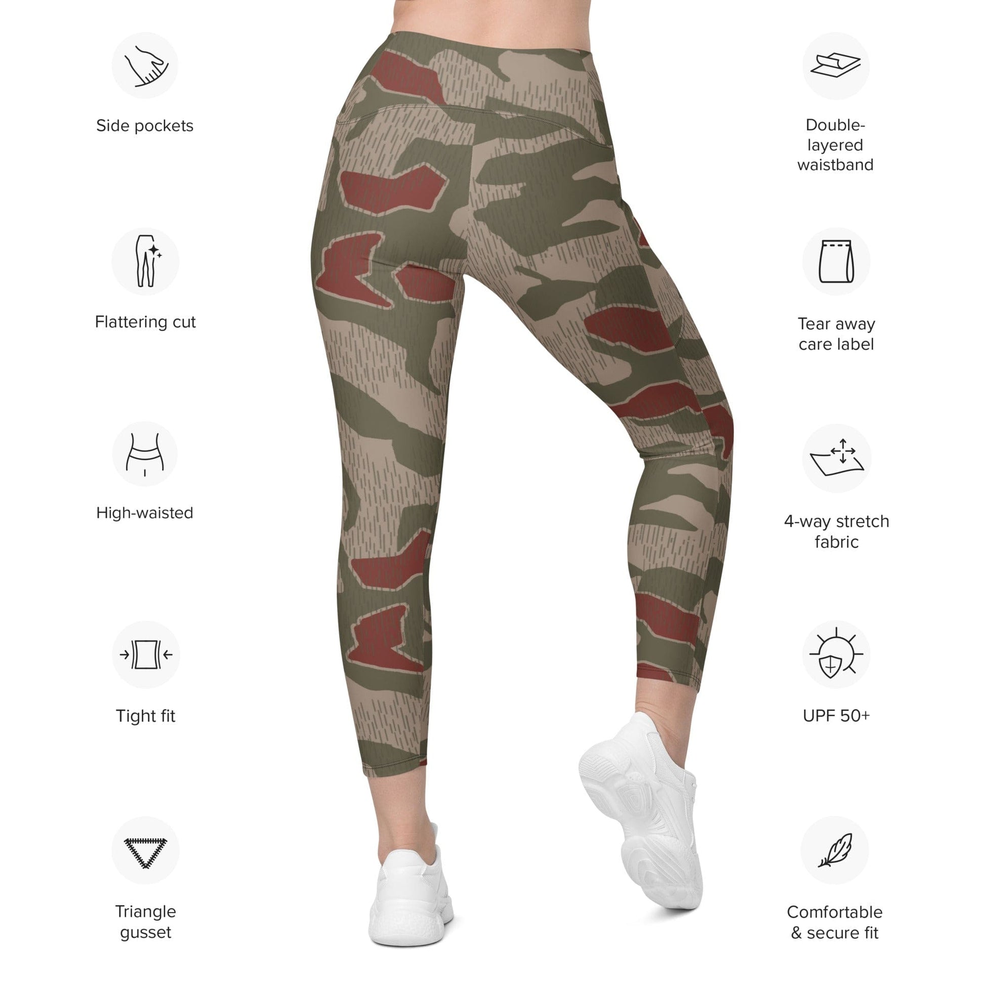 German BGS Sumpfmuster CAMO Leggings with pockets - Womens With Pockets