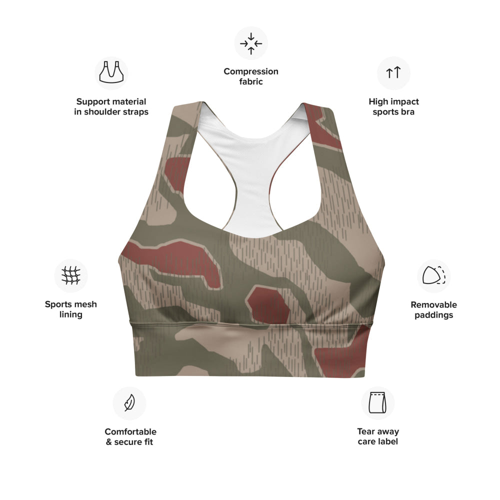 German BGS Sumpfmuster CAMO Longline sports bra - Womens Sports Bra