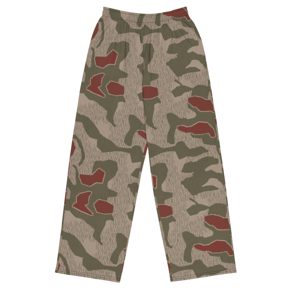 German BGS Sumpfmuster CAMO unisex wide-leg pants - 2XS - Unisex Wide-Leg Pants