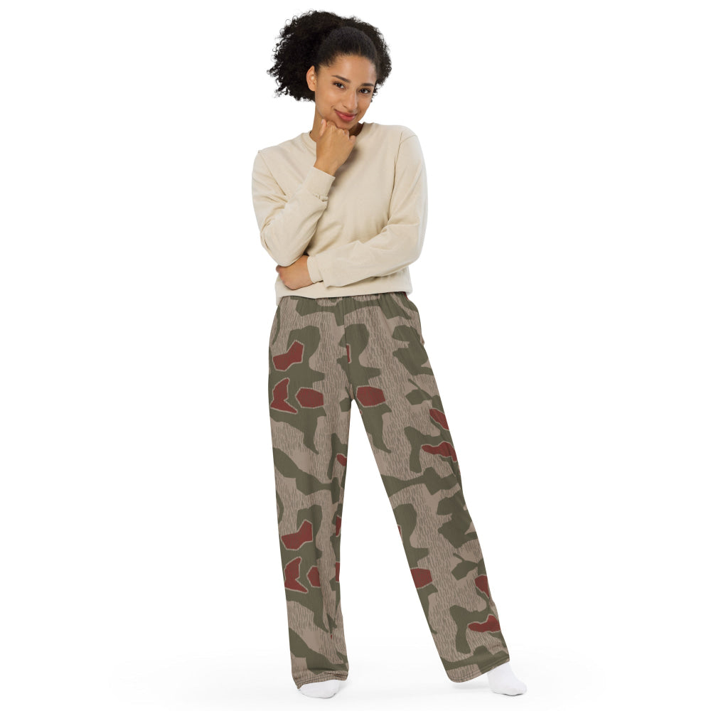 German BGS Sumpfmuster CAMO unisex wide-leg pants - Unisex Wide-Leg Pants