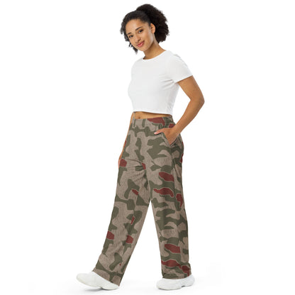 German BGS Sumpfmuster CAMO unisex wide-leg pants - Unisex Wide-Leg Pants