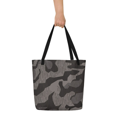 German Black Forest Splinter CAMO Large Tote Bag