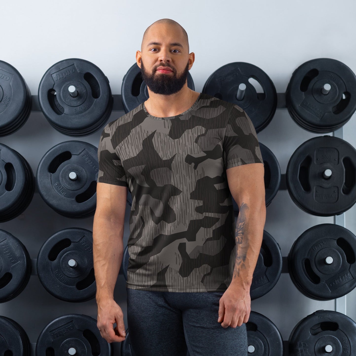 German Black Forest Splinter CAMO Mens Athletic T-Shirt - XS