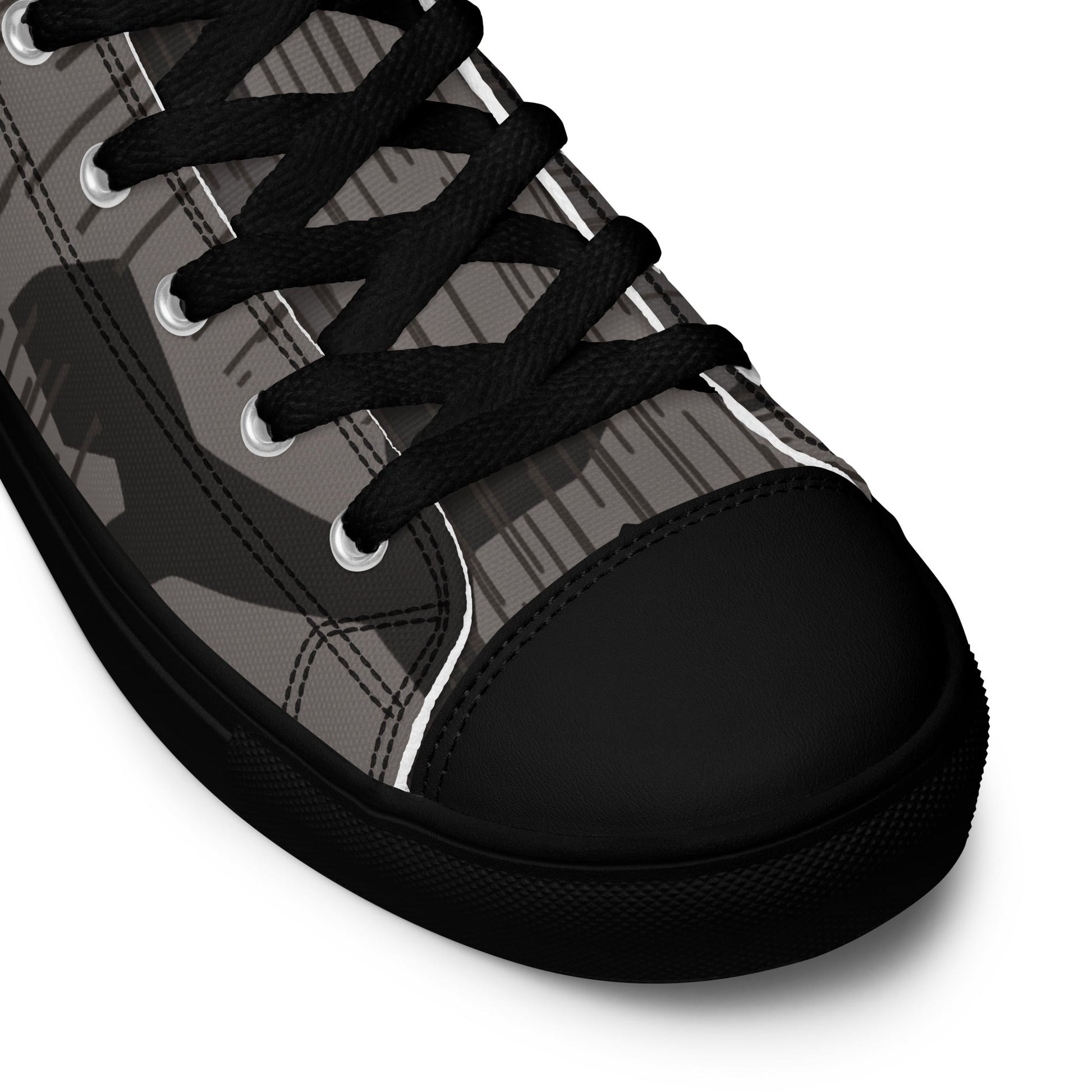 German Black Forest Splinter CAMO Mens High-Top Canvas Shoes