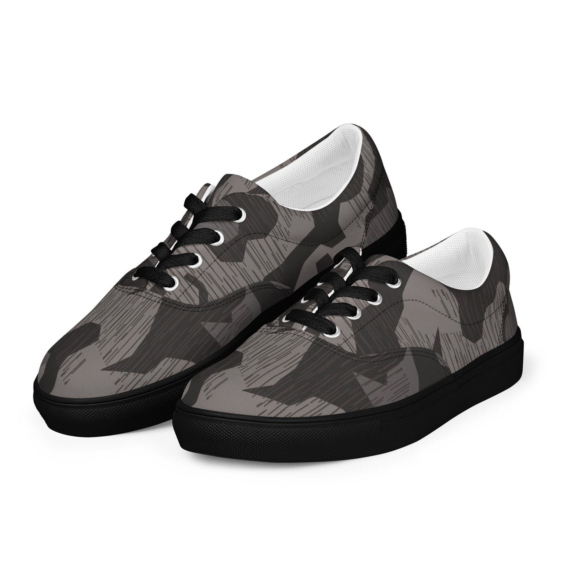 German Black Forest Splinter CAMO Mens Lace-Up Canvas Shoes - Lace-up