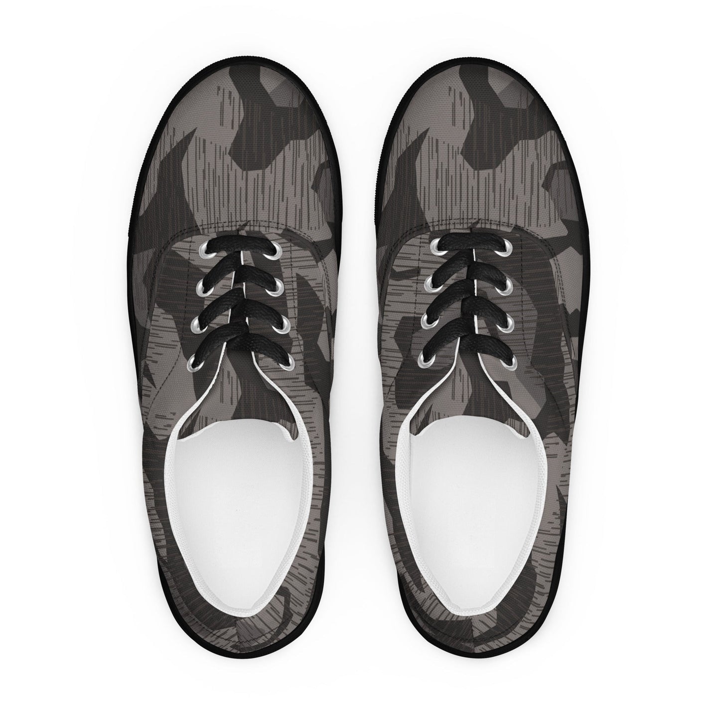 German Black Forest Splinter CAMO Mens Lace-Up Canvas Shoes - Lace-up