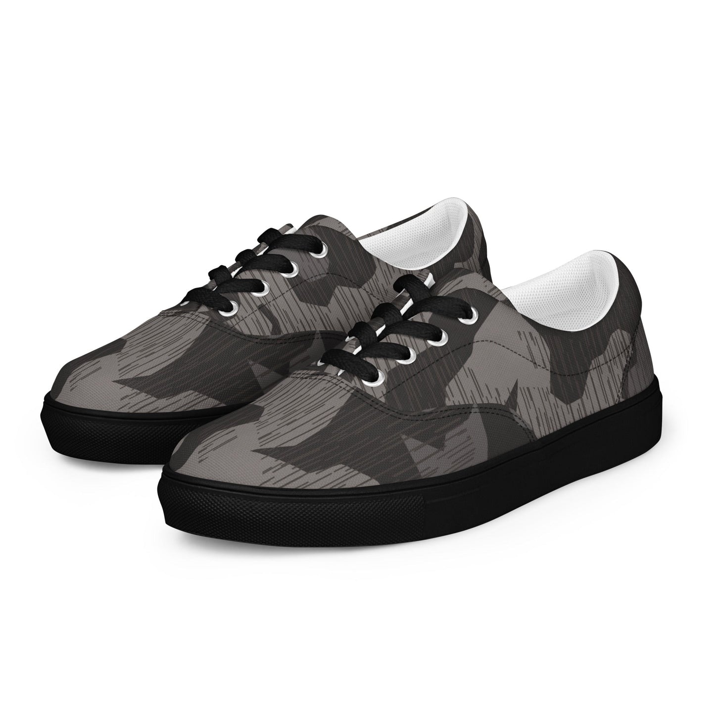 German Black Forest Splinter CAMO Mens Lace-Up Canvas Shoes - Lace-up
