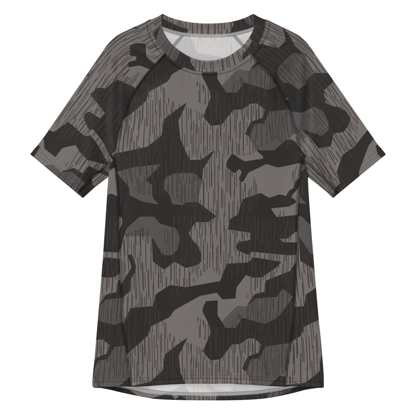 German Black Forest Splinter CAMO Mens Short-Sleeve Rash Guard - 2XS