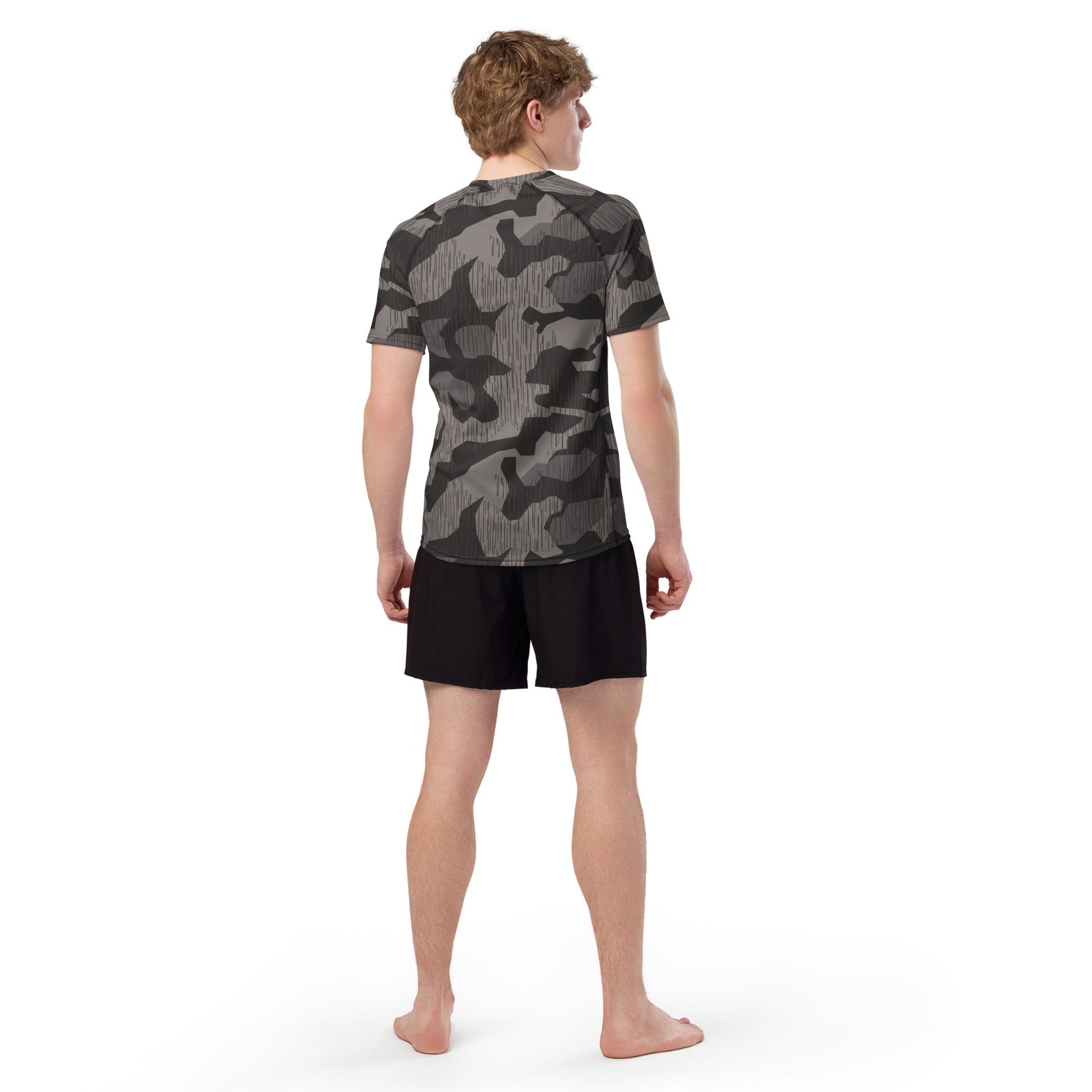 German Black Forest Splinter CAMO Mens Short-Sleeve Rash Guard