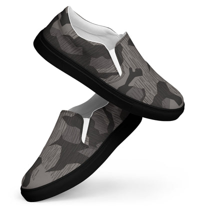 German Black Forest Splinter CAMO Mens Slip-On Canvas Shoes
