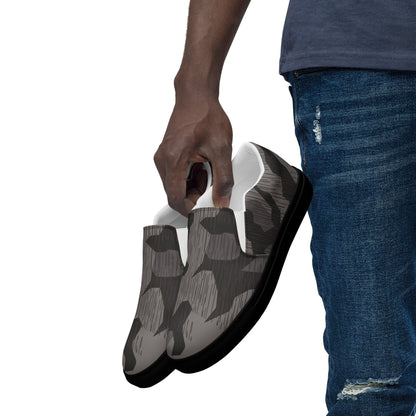 German Black Forest Splinter CAMO Mens Slip-On Canvas Shoes