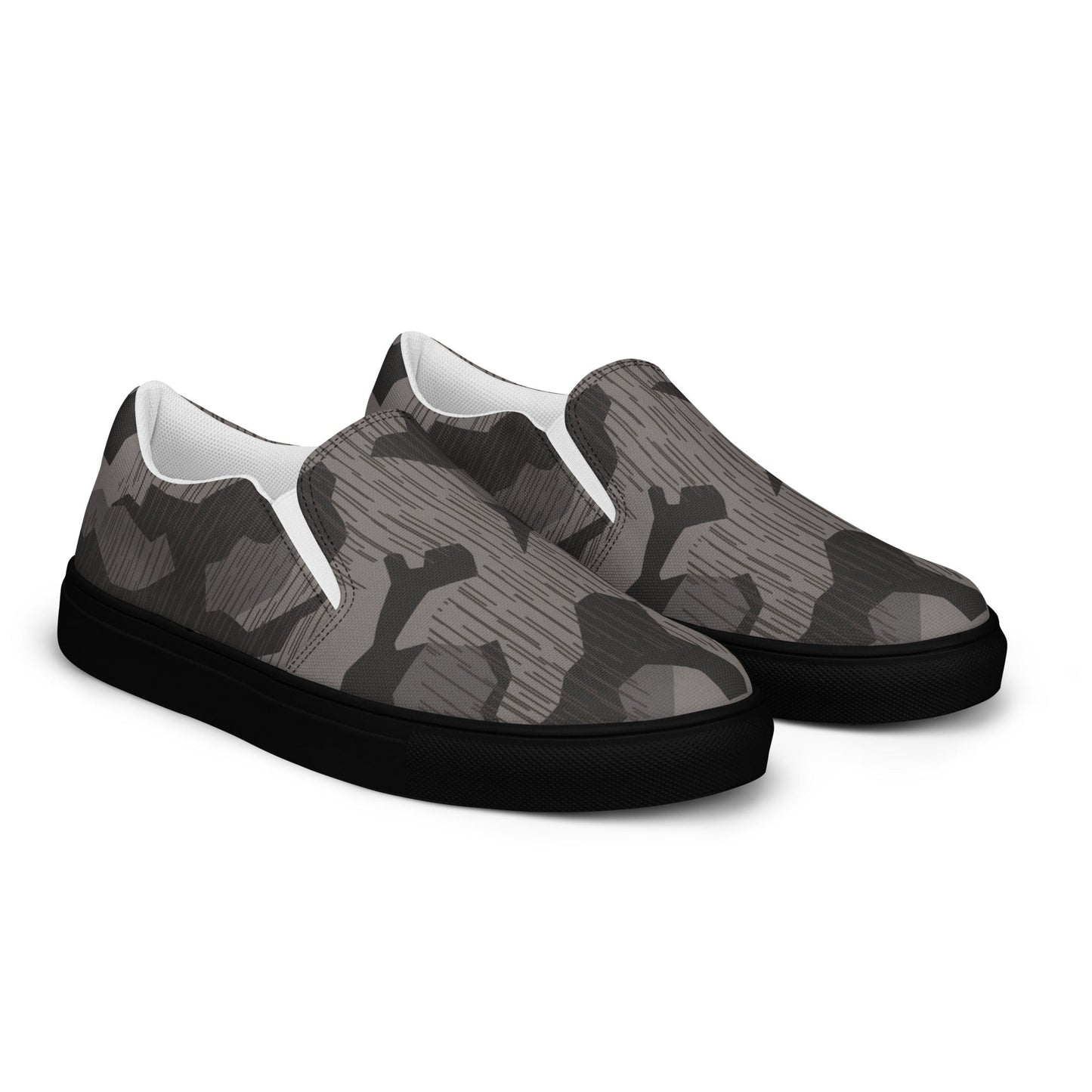 German Black Forest Splinter CAMO Mens Slip-On Canvas Shoes