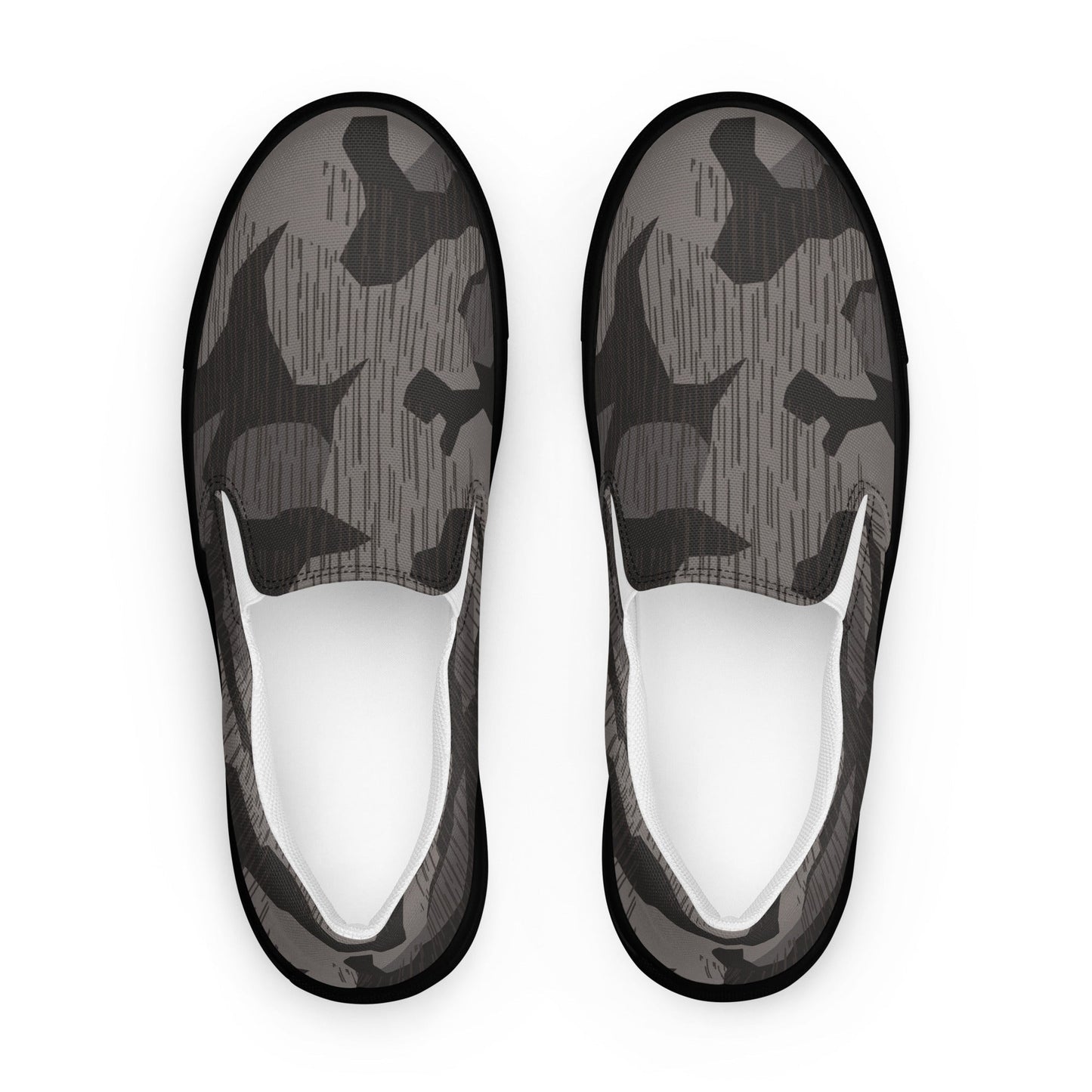 German Black Forest Splinter CAMO Mens Slip-On Canvas Shoes