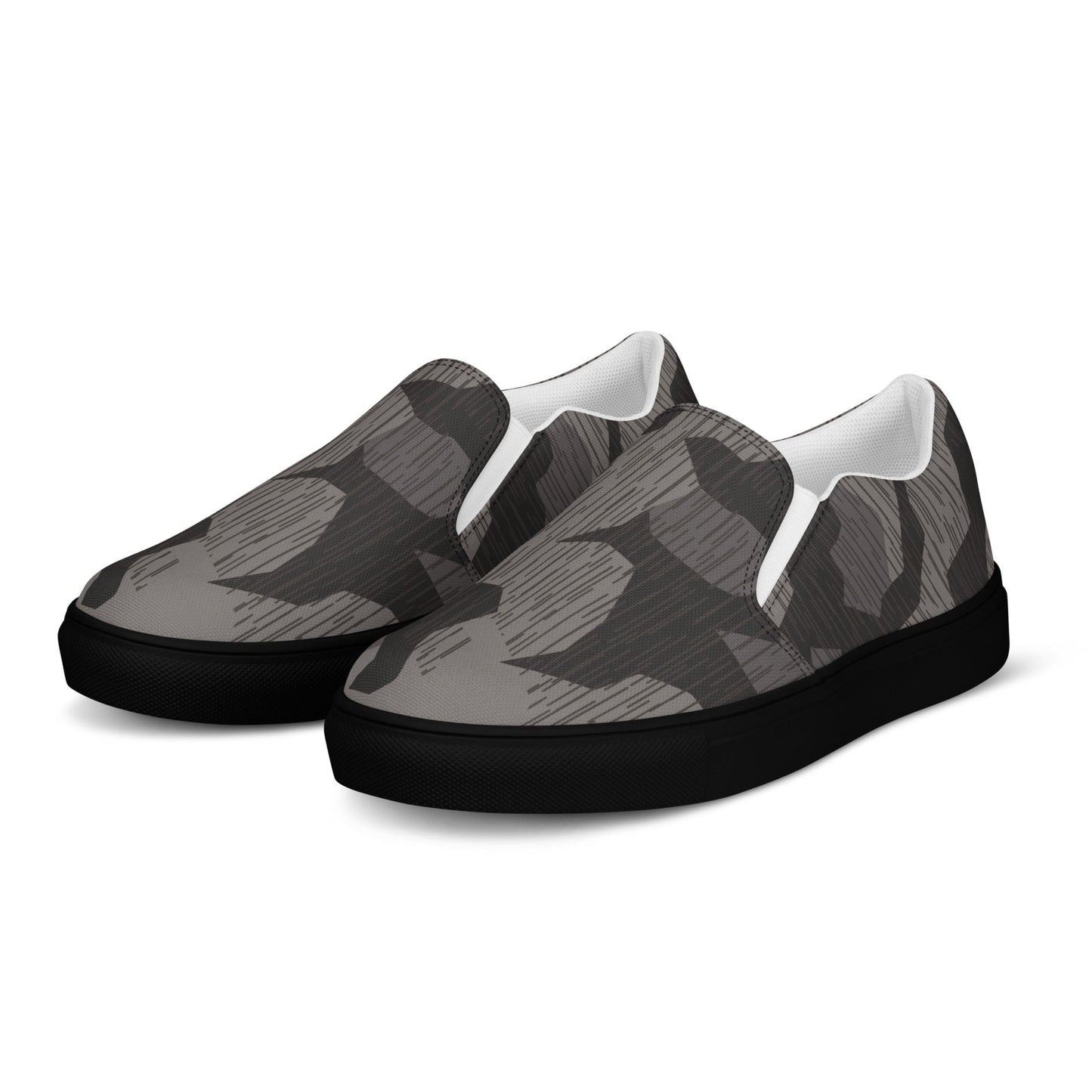 German Black Forest Splinter CAMO Mens Slip-On Canvas Shoes