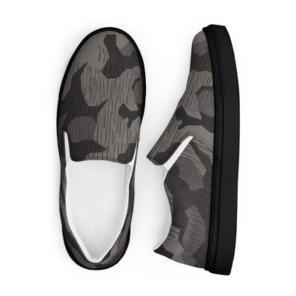 German Black Forest Splinter CAMO Mens Slip-On Canvas Shoes