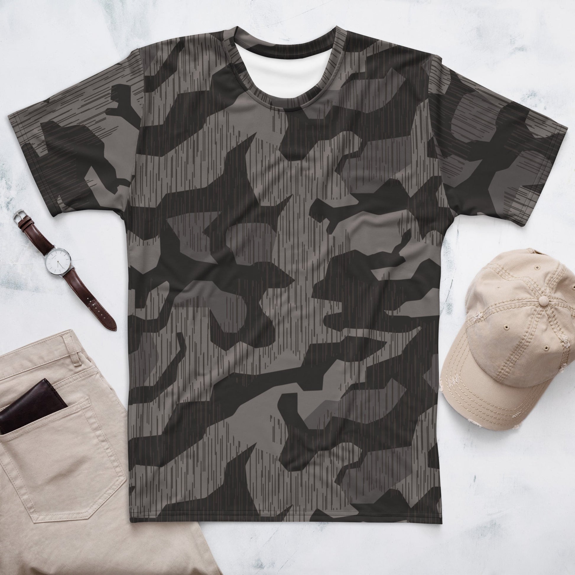 German Black Forest Splinter CAMO Mens T-Shirt - XS