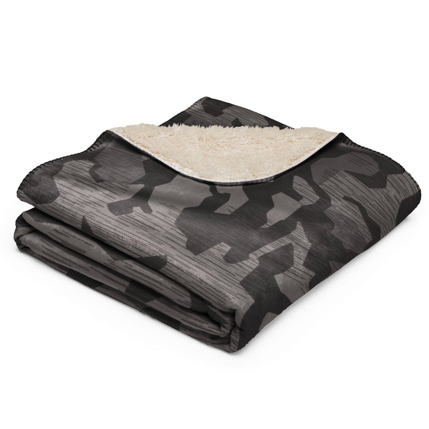 German Black Forest Splinter CAMO Sherpa Blanket