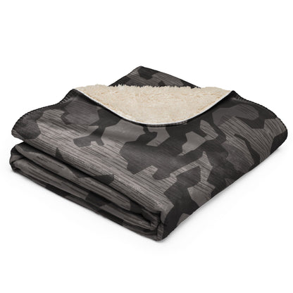 German Black Forest Splinter CAMO Sherpa Blanket
