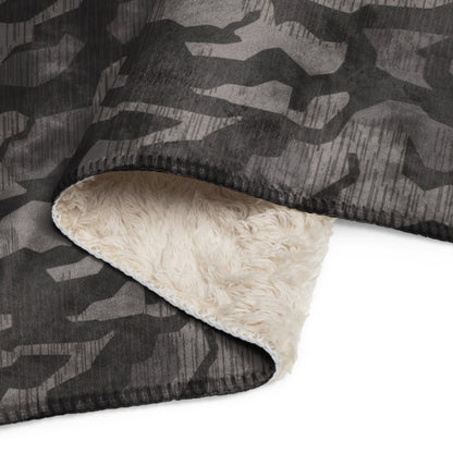 German Black Forest Splinter CAMO Sherpa Blanket