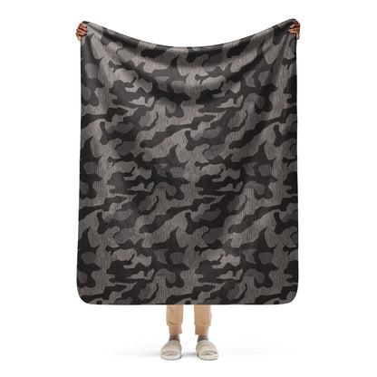 German Black Forest Splinter CAMO Sherpa Blanket - 50″×60″