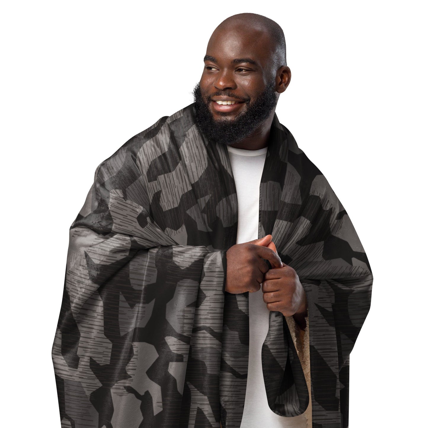 German Black Forest Splinter CAMO Sherpa Blanket