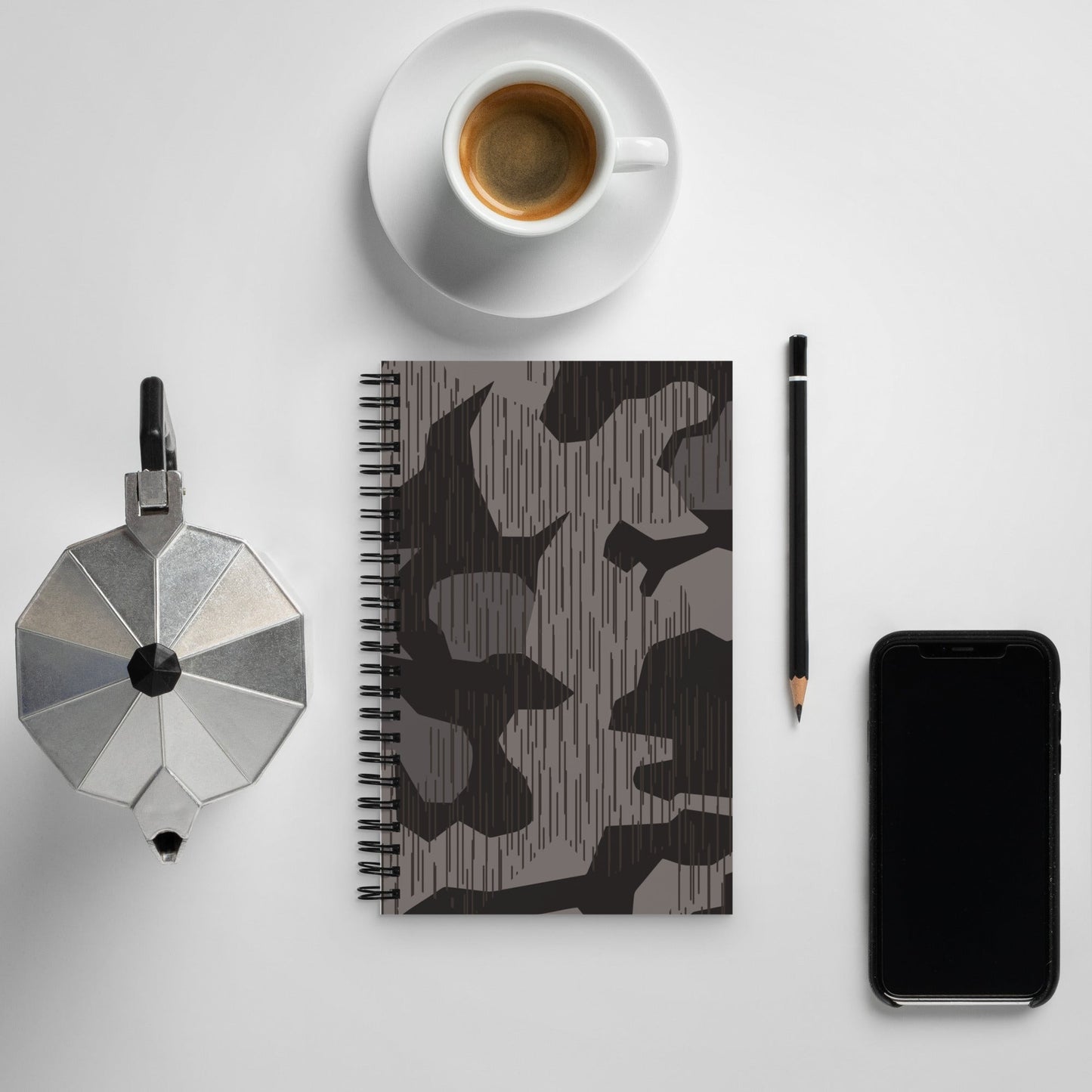 German Black Forest Splinter CAMO Spiral Notebook