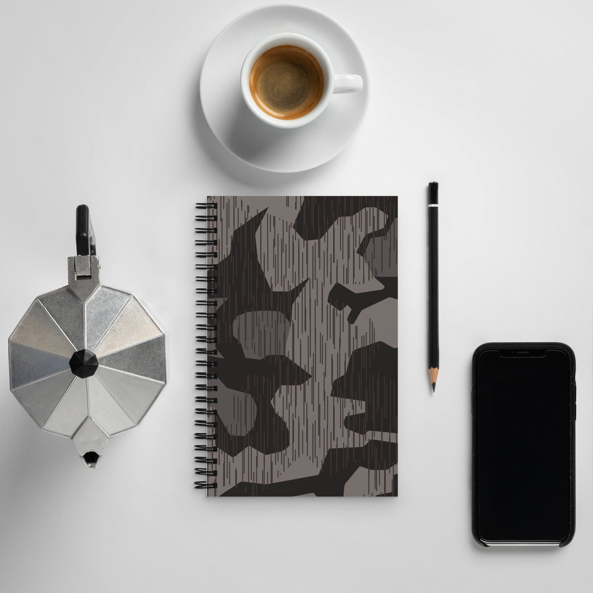 German Black Forest Splinter CAMO Spiral Notebook